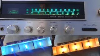 Replacing Sansui 441 Receiver Bulbs, LED vs Incandescent, Ununiform Display, Vintage HiFi Lamps