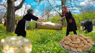 How to make cottage cheese and butter from milk in the village? - Ancient Recipe of Azerbaijan