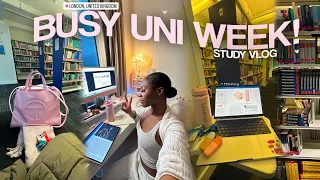 study vlog 🎧 juggling busy uni days, productive study tips, student success at kings college london