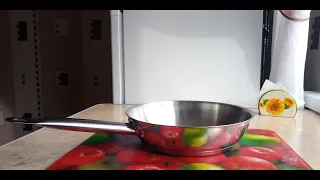 Любительское "кривое" тестирование стальной  сковороды Катунь