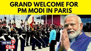 PM Modi In France | PM Modi Accorded Ceremonial Welcome At Paris Airport | PM Modi France Visit