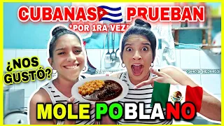 CUBANAS🇨🇺 PRUEBAN *por 1ra vez* ARROZ y MOLE POBLANO🇲🇽 ¿QUÉ SABOR ES ESTE? IMPOSIBLE DEFINIRLO🤯