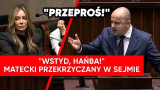 "Wstyd!". Krzyki w sejmie. Matecki zaatakował Małgorzatę Rozenek-Majdan