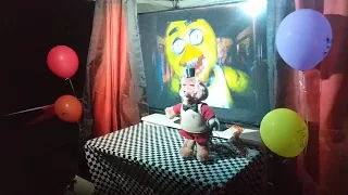 Homemade Halloween Animatronic Show - Teddy Ruxpin taken by Freddy Fazbear. Warning, jump scares!