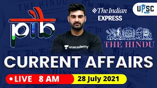 Daily Current Affairs in Hindi by Sumit Rathi Sir | 28 July 2021 The Hindu PIB for IAS