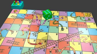 BLENDER: SNAKE AND LADDER ANIMATION