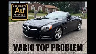 Stuck Vario Convertible Top 😢 2013 Mercedes SL550 🤔 Gold Element Autoworks Diagnosing & Analysis