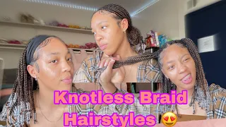 12 WAYS TO STYLE KNOTLESS BRAIDS with beads #knotlessbraids #tutorial | QueenofAthlete