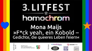 Mona Maijs liest »F*ck yeah, ein Kobold« beim 3. Litfest homochrom