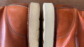 How to clean your Red Wing moc toe soles!