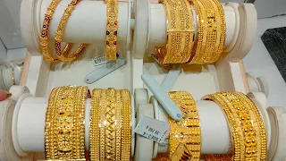 GRT Gold Kada Bangles | Gold Fancy Bangles 12Grams To 40 Grams | New Gold Bangles Designs