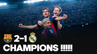 🏆 LE TITRE !!! Le Barça renverse le Real Madrid (2-1) et sera champion de Liga à 99.9% !!