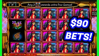 3 FREE SPINS BONUS ($90) AND MULTIPLE BIG WINS! 🐺💃 Miss Red Classic Casino Slot Machine Game