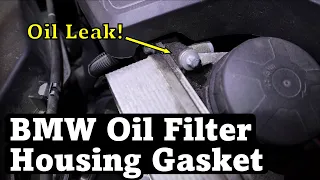 BMW 328i F30 - Replacing the Oil Filter Housing Gasket the Easy Way | Fixing Betty's Oil Leak