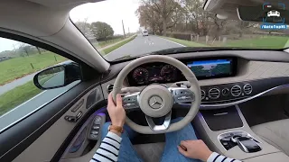 MERCEDES BENZ S CLASS 2019 AMG Line S450 LANG 4Matic POV Test Drive AMBIENT LIGHTING by AutoTopNL