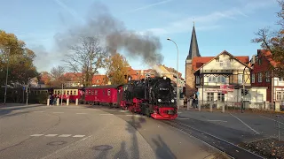 D-HSB 99 7243-1 mit Zug 8939 vereint mit D-HSB 187 013-8 als Zug 8905 auf der Westerntorkreuzung