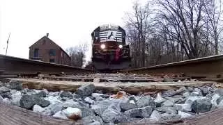 Norfolk Southern Train runs over GoPro - Unbelievable footage!