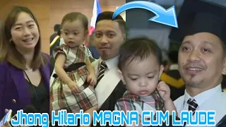 Jhong Hilario NAGTAPOS Bilang MAGNA CUM LAUDE ! Baby Sarina Scort Nito Sa Graduation