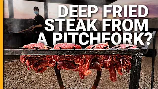 WE ATE STEAK FROM A PITCHFORK in Medora, North Dakota | S2:E10