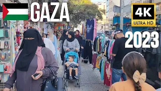 Life in GAZA Palestine 🇵🇸 Before 2023 War | Walking Tour 4K