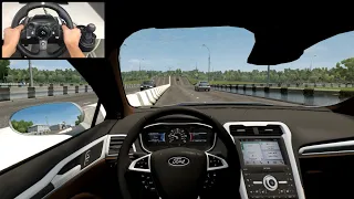 Ford Fusion Realistic Driving - City Car Driving || Logitech G920 Gameplay