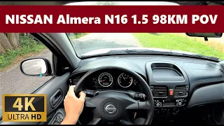 Nissan Almera N16 1.5 98KM (2003) POV DRIVE Test & Acceleration | Good Cheap Car! | 4K #51