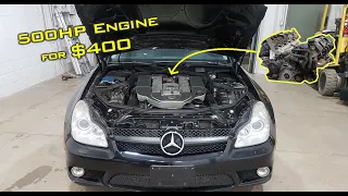 $400 AMG Engine Rebuild over the Weekend! CLS 55 Back to Life