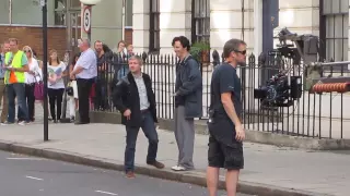 Benedict Cumberbatch & Martin Freeman play for the crowd: Setlock 21st August 2013