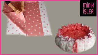 Very Easy Babynest Round Baby Bed Cutting and Sewing | Minik İşler