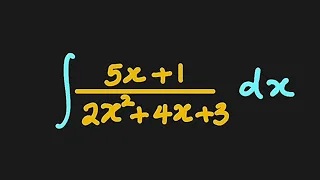 Integrate (5x+1)/(2x²+4x+3) wrt x