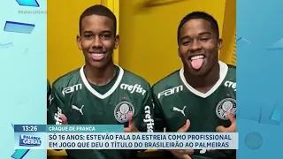 Joia do Palmeiras, Estevão Willian estreia como profissional no jogo do título do Brasileirão