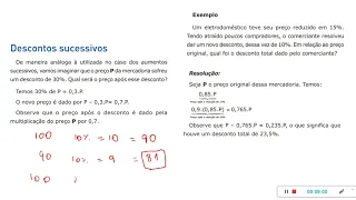 Porcentagem  - Fator de Aumento   -  Fator de Redução