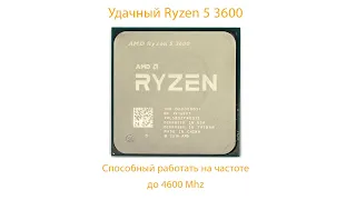 Золотой образец Amd Ryzen 5 3600. Разгоняем  до 4.6Ghz!