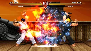 ICE RYU vs FIRE KEN - Highest Level Awesome Fight!