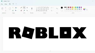 How to draw the Roblox logo using MS Paint | How to draw on your computer