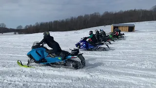 More snowmobile drag races from Levering, Michigan 2021