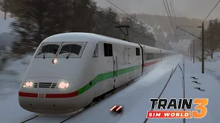 TRAIN SIM WORLD 3 // ICE 1 200KM/H BY THE SNOW