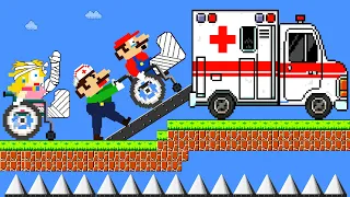 Mario Hospital: What happened to Mario and Peach's leg? | Game Animation