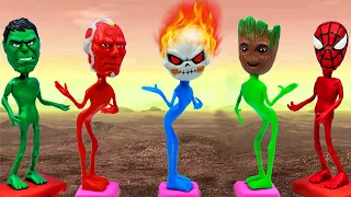 Making Dame Tu Cosita mixed Ghost Rider, Vision marvel, Groot with clay 👽 Polymer Clay Tutorial