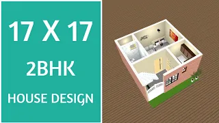 17x17 सबसे अच्छा नक्शा ll 17x17 Ghar Ka Naksha ll 17x17 House Design ll 289 Sqft House Plan