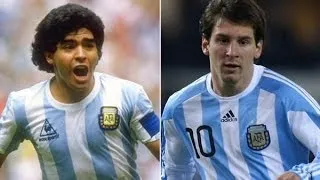 Lionel Messi vs Diego Maradona ● Similar Goals Compilation ●