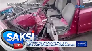 Umano'y karera ng dalawang kotse sa bypass road sa Batangas, nauwi sa disgrasya | Saksi