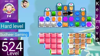 Candy crush saga level 524 । Hard level । No boosters । Candy crush 524 help । Sudheer CC Gaming