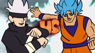 GOKU VS GOJO (FORTNITE ANIMATED PARODY) #goku #gojo #dragonball #jujutsukaisen #animememes