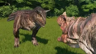 Carnotaurus VS Ceratosaurus - Jurassic World Evolution