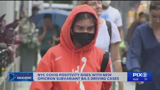 NYC COVID positivity rate rises with new variant