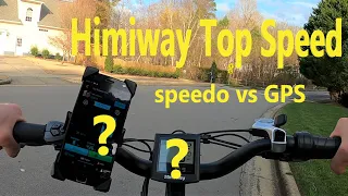 Himiway Cruiser Top Speed Using GPS