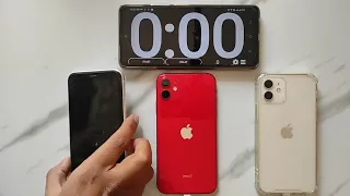 iOS 16.1.2 Charging Test iPhone Xr vs 11 vs 12 | Iphone Charging Test [0-100%]