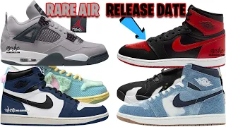 AIR JORDAN 4 RARE AIR ATMOSPHERE GREY 2025, JORDAN 1 85 BRED RELEASE DATE, AJ 1 MIDNIGHT NAVY + MORE