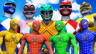 TEAM SPIDER-MAN vs MIGHTY MORPHIN POWER RANGERS - Epic Superheroes Battle